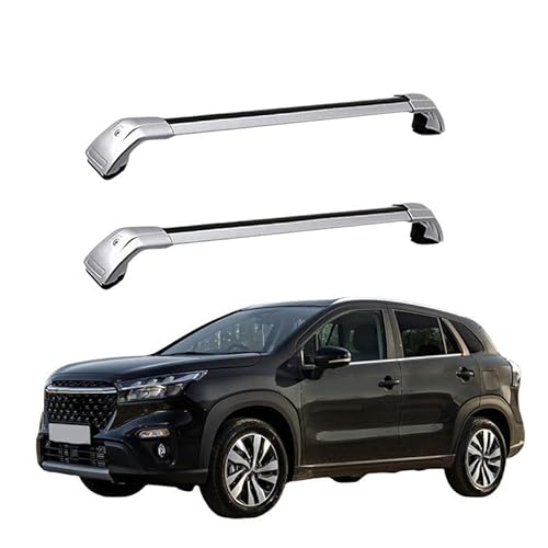 JUNYEW (1 Paar) Dachgepäckträger Dachträger für Suzuki S-Cross (Flush Rails) 2016 2017 2018 2019 2020 2021 2022 2023 -Aluminium,O von JUNYEW