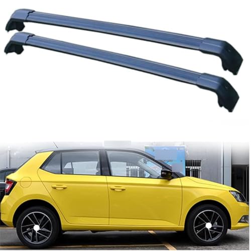 JUNYEW 2 Stück Aluminium Dachträger Relingträger für Fabia 2015+,Dachgepäckträger-Alu Relingträger,für Fahrradträger,Dachboxen Oder Als Skihalter,A von JUNYEW