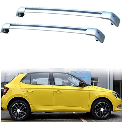 JUNYEW 2 Stück Aluminium Dachträger Relingträger für Fabia 2015+,Dachgepäckträger-Alu Relingträger,für Fahrradträger,Dachboxen Oder Als Skihalter,B von JUNYEW
