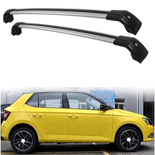 JUNYEW 2 Stück Aluminium Dachträger Relingträger für Fabia 2015+,Dachgepäckträger-Alu Relingträger,für Fahrradträger,Dachboxen Oder Als Skihalter,C von JUNYEW