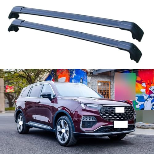 JUNYEW 2 Stück Aluminium Dachträger Relingträger für Ford Equator 2020,Dachgepäckträger-Alu Relingträger,für Fahrradträger,Dachboxen Oder Als Skihalter,A von JUNYEW