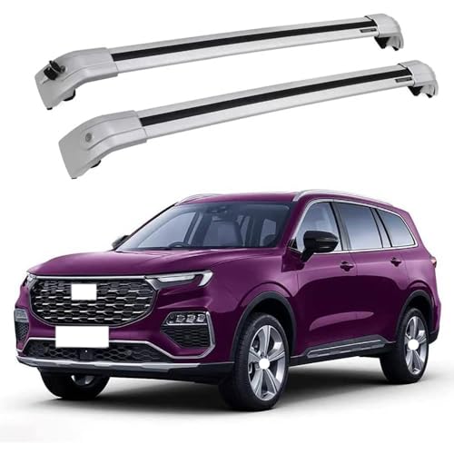 JUNYEW 2 Stück Aluminium Dachträger Relingträger für Ford Equator 2021 2022,Dachgepäckträger-Alu Relingträger,für Fahrradträger,Dachboxen Oder Als Skihalter,B von JUNYEW