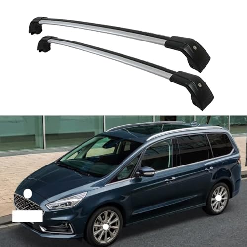 JUNYEW 2 Stück Aluminium Dachträger Relingträger für Ford Galaxy(CK) 2015-2020,Dachgepäckträger-Alu Relingträger,für Fahrradträger,Dachboxen Oder Als Skihalter,C von JUNYEW
