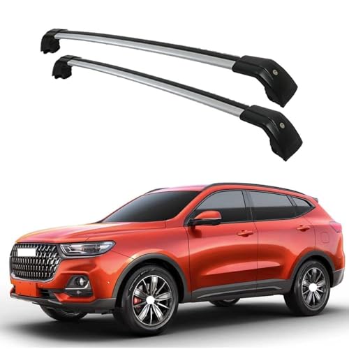 JUNYEW 2 Stück Aluminium Dachträger Relingträger für Haval H6 SUV 2021+,Dachgepäckträger-Alu Relingträger,für Fahrradträger,Dachboxen Oder Als Skihalter,C von JUNYEW