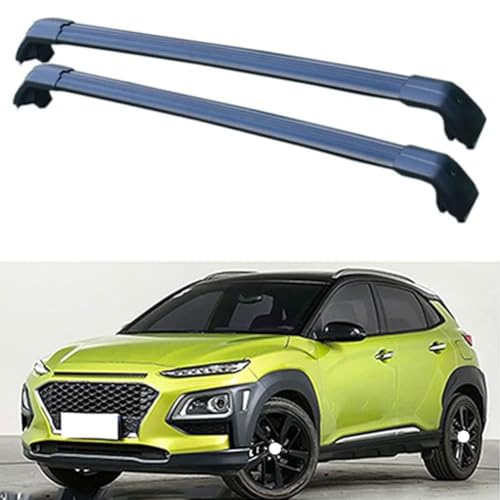 JUNYEW 2 Stück Aluminium Dachträger Relingträger für Hyundai Encino SUV 2017-2022,Dachgepäckträger-Alu Relingträger,für Fahrradträger,Dachboxen Oder Als Skihalter,A von JUNYEW