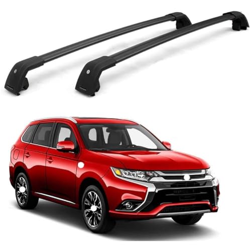 JUNYEW 2 Stück Aluminium Dachträger Relingträger für Outlander PHEV 2013-2020,Dachgepäckträger-Alu Relingträger,für Fahrradträger,Dachboxen Oder Als Skihalter,A von JUNYEW