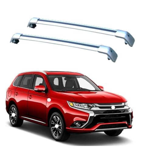 JUNYEW 2 Stück Aluminium Dachträger Relingträger für Outlander PHEV 2013-2020,Dachgepäckträger-Alu Relingträger,für Fahrradträger,Dachboxen Oder Als Skihalter,B von JUNYEW