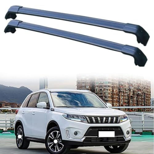 JUNYEW 2 Stück Aluminium Dachträger Relingträger für Suzuki Vitara 2015-2022,Dachgepäckträger-Alu Relingträger,für Fahrradträger,Dachboxen Oder Als Skihalter,A von JUNYEW
