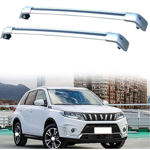 JUNYEW 2 Stück Aluminium Dachträger Relingträger für Suzuki Vitara 2015-2022,Dachgepäckträger-Alu Relingträger,für Fahrradträger,Dachboxen Oder Als Skihalter,B von JUNYEW