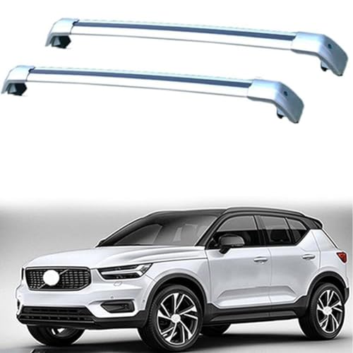 JUNYEW 2 Stück Aluminium Dachträger Relingträger für XC40 2017-2023 (536),Dachgepäckträger-Alu Relingträger,für Fahrradträger,Dachboxen Oder Als Skihalter,B von JUNYEW