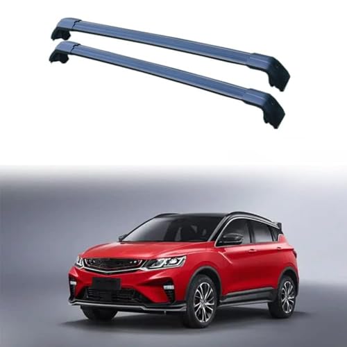 JUNYEW 2 Stücke Dachträger-Querstangen Dachgepäckträger für Geely coolray SX11 2019 2021 2022 Dachträger aus Aluminium für Dachboxen oder als Skihalter Tragkraft 220 kg Dachträger,B von JUNYEW