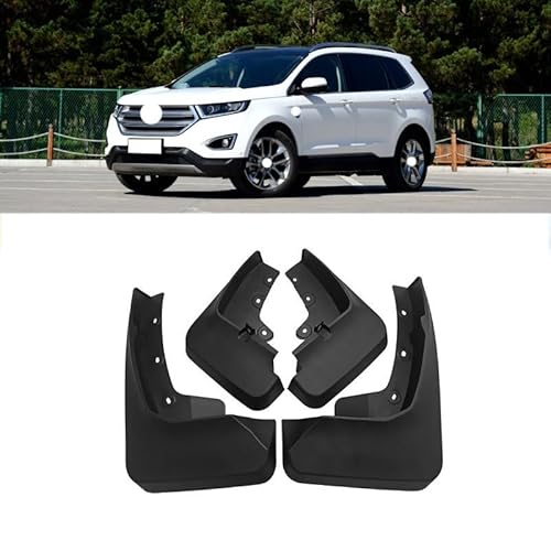 JUNYEW Auto Schmutzfänger Ersatz für Ford Edge 2015-2018 Vorne Hinten Schmutzfänger/4 Stück Auto Schmutzfänger/Kotflügel Vollschutz Set Spritzschutz von JUNYEW