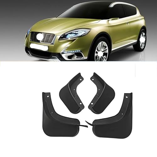 JUNYEW Auto Schmutzfänger Ersatz für Suzuki SX4 S-Cross 2014-2019 Vorne Hinten Schmutzfänger/4 Stück Auto Schmutzfänger/Kotflügel Vollschutz Set Spritzschutz von JUNYEW