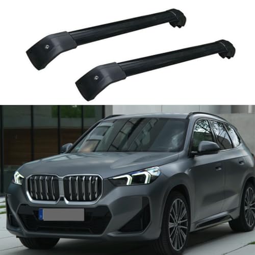 JUNYEW Dachgepäckträger Dachträger für BMW X1 U11 2022 2023 2024 -Aluminium (2 Stücke) Integrierte Dachreling Tragkraft 75 Kg Vormontiert Inklusive Schloss,P von JUNYEW