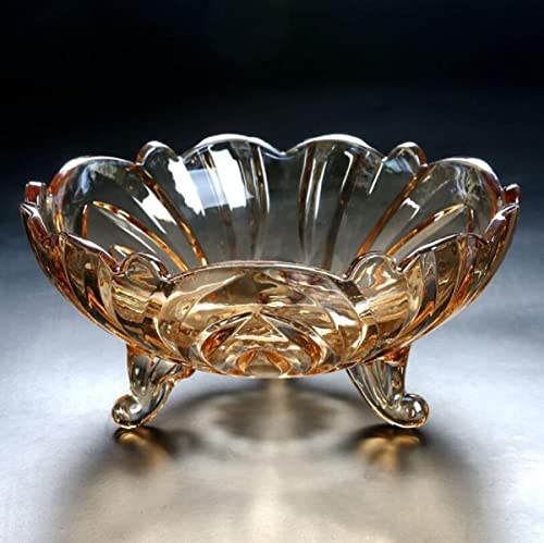 JUNYFFF Large Glass Fruit Plate Dinner Fruit Bowl Kristallglas Obstschale, Multifunktions Snack-/Dessertplatte, Hochzeitsbonbon, Klare Dekorative Schüssel, Glas, Dekoschale, 24Cm,Gold JUNYFFF Large Glass Fruit Plate Dinner Fruit Bowl Kristallglas Obstschale, Multifunktions Snack-/Dessertplatte, Hochzeitsbonbon, Klare Dekorative Schüssel, Glas, Dekoschale, 24Cm,Gold von JUNYFFF