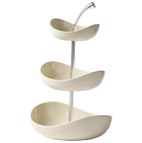 JUNYFFF Obst Etagere Mit 3 Etagen Obstschalen Aus Keramik, Platzsparendes Obstkorb Etagere Für Die Familie - Moderne Obstschale, Geeignet Für Gemüse, Obst, Snacks, Süßigkeiten,Weiß JUNYFFF Obst Etagere Mit 3 Etagen Obstschalen Aus Keramik, Platzsparendes Obstkorb Etagere Für Die Familie - Moderne Obstschale, Geeignet Für Gemüse, Obst, Snacks, Süßigkeiten,Weiß von JUNYFFF