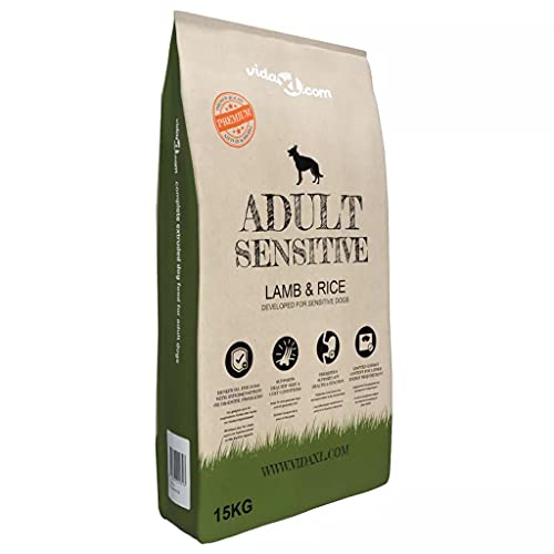 JUNZAI Premium-Trockenhundefutter Adult Sensitive Lamb & Rice 15 kg, Hundefutter Trocken, Dog Food, Hundefutter Aufbewahrung - at von JUNZAI