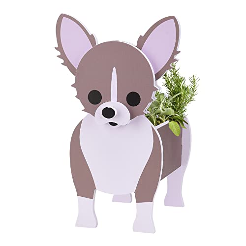 Hundepflanzer-Pflanztöpfe, PVC-Hundepflanzer-Pflanztopf, Cartoon-Haustier-Hunde-Blumentopf, Sukkulenten-Kaktus-Pflanzgefäß-Blumentopf-Pflanzenbehälterrahmen für Den(Chihuahua-Hundesämaschine) von JUOPZKENN