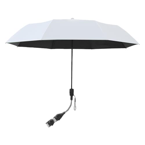 JUOPZKENN JUOPZKE Sonnenschutz-Regenschirm, Universeller Sonnenschirm, Kinderwagen-Regenschirm, Sonnenschutz, Strandkorb-Regenschirm, Tragbarer Outdoor-Regenschirm für Fahrrad, 360 Grad Drehbarer(#4) von JUOPZKENN