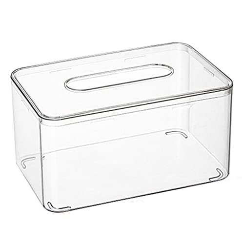 JUOPZKENN Taschentuchbox-Halter, Öffnung, Vergrößerte Transparente Serviettenbox mit Gurtband für Büro, Restaurant von JUOPZKENN