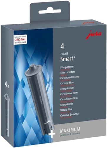 JURA original - CLARIS Smart+ Filterpatrone mit automatischer Filtererkennung - TÜV-zertifizierte Hygiene - 4er-Pack - 25066 von JURA