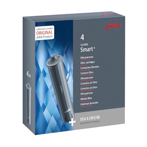 JURA original - CLARIS Smart+ Filterpatrone mit automatischer Filtererkennung - TÜV-zertifizierte Hygiene - 4er-Pack - 25066 von JURA