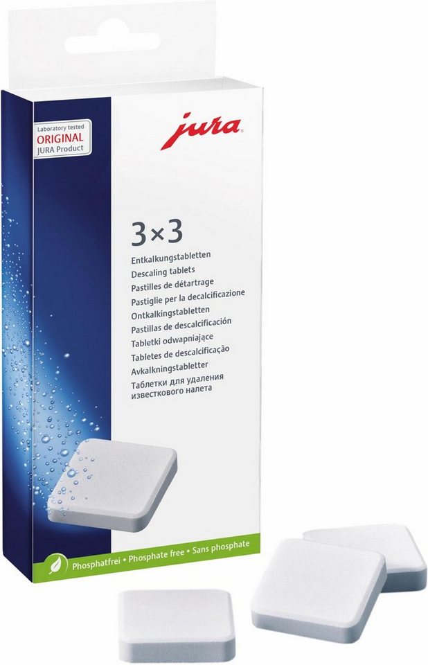 JURA 3x3 Entkalker (Entkalkungstabletten für Espresso-/Kaffee-Vollautomaten) von JURA