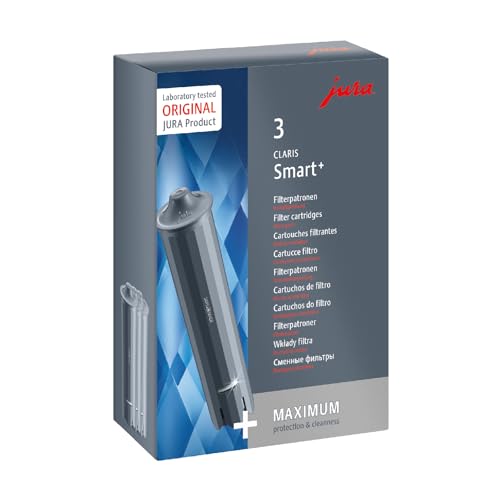 JURA original - CLARIS Smart+ Filterpatrone mit automatischer Filtererkennung - TÜV-zertifizierte Hygiene - 3er-Pack - 24233, Grau von JURA