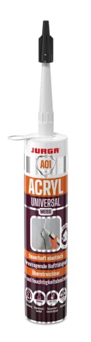 JURGA Acryl-Universal-Dichtstoff weiß Breite Anwendung Füllt Risse Lücken Verbindet Strukturelemente mit Beton Putzziegeln Fassungsvermögen 300 ml von JURGA