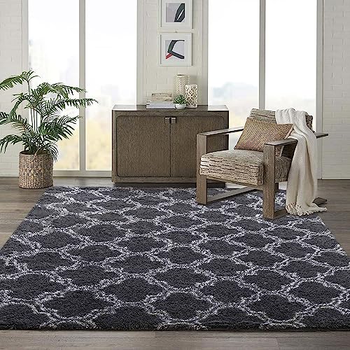 JURLEA Teppiche weicher Innenbereich Design Bereich Teppiche Flauschiger Teppich für Wohnzimmer Glatte Fellteppiche rutschfest Kinderzimmer Teppich (grau, 120 x 160 cm) von JURLEA
