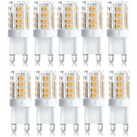 10er Pack LED Strahler, LED Dekoleuchte, G9 LED Birne, 5W Warmweiß, Energiesparende LED Leuchtmittel, Ersatz Halogenlampe, AC 230V Nicht Dimmbar von JUSCH