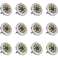 12er-Pack Solarleuchten, Kunststoff/Edelstahl, LED, IP65, silber 12er-Pack Solarleuchten, Kunststoff/Edelstahl, LED, IP65, silber von JUSCH