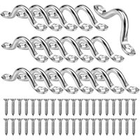 Jusch - 20 Stück Kajak-Deckschnallen, Ösenplatte, 5 mm Öse, Marine-Edelstahl 304, Buckelform, feste Schnalle mit 40 Stück Schrauben für die Jusch - 20 Stück Kajak-Deckschnallen, Ösenplatte, 5 mm Öse, Marine-Edelstahl 304, Buckelform, feste Schnalle mit 40 Stück Schrauben für die von JUSCH