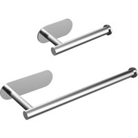2er-Pack Küchenrollenhalter und Toilettenpapierhalter, selbstklebende Wandhalterung, Toilettenpapierhalter aus Edelstahl 304 von JUSCH
