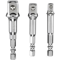 3 Stecknusshalter-Adapter – Bithalter-Schraubendreher oder Bohrschrauber – 1/4, 1/2 oder 3/8 Stecknuss von JUSCH