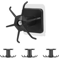 4er-Pack um 360° drehbare Haken für Küchenutensilien, selbstklebende Haken für Utensilienhalter, Aufbewahrungsregal für Küchenutensilien ohne Bohren von JUSCH