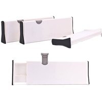 4er-Set Schubladen-Organizer-Teiler, 27,5 x 10 cm, ABS, weiß 4er-Set Schubladen-Organizer-Teiler, 27,5 x 10 cm, ABS, weiß von JUSCH