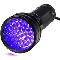 51 LED 395 nm violette Taschenlampe, UV-Schwarzlicht-Detektor für Hundeurin, Tierflecken und Bettwanzen (weiße Box) von JUSCH