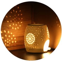 Aromalampe Teelichthalter Keramik Duftlampe mit Kerzenlöffel Aromalampe Teelichthalter Keramik Duftlampe mit Kerzenlöffel von JUSCH