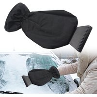 Autofenster-Schaber mit Handschuh, Eiskratzer mit Handschuh, Windschutzscheiben-Rakel, professioneller Auto-Fenster-Eiskratzer, Schwarz von JUSCH