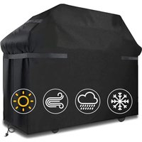 BBQ Covers Wasserdichte Grillabdeckung Winddichte, reißfeste Grillabdeckung mit Riemen und Aufbewahrungstasche (145 x 61 x 117 cm) von JUSCH