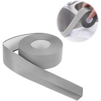 Badezimmerdichtung – 3,2 m x 55 mm, selbstklebender wasserdichter PVC-Streifen – selbstklebende flexible Fußleiste von JUSCH