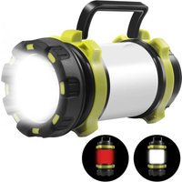 Camping-Taschenlampe, LED, wiederaufladbare Campinglaterne, Campinglicht mit 6 Beleuchtungsmodi, 3700 mAh Taschenlampe, IPX4 wasserdichtes von JUSCH