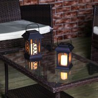 Dekorative Solarlaterne für draußen, Solar-Tischlampe oder Hängelaterne für draußen in Mattschwarz Dekorative Solarlaterne für draußen, Solar-Tischlampe oder Hängelaterne für draußen in Mattschwarz von JUSCH