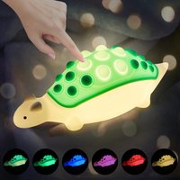 Dinosaurier-Nachtlicht für Kinder, Silikonlicht mit Blasen, 7 Nachtlichtmodi, wiederaufladbares Touch-Licht, Kinderzimmerdekor, süßes Geschenklicht Dinosaurier-Nachtlicht für Kinder, Silikonlicht mit Blasen, 7 Nachtlichtmodi, wiederaufladbares Touch-Licht, Kinderzimmerdekor, süßes Geschenklicht von JUSCH
