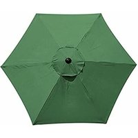 Ersatzbezug für Sonnenschirm – 6 Streben – 2 m/2,7 m/3 m – wasserdicht – UV-beständig – Ersatzstoff (2,7 m / 8,9 ft, grün) von JUSCH