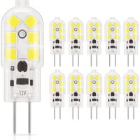 G4 LED-Lampe 1,5 W, Tageslicht 6000 K, AC/DC 12 V, entspricht 20 W Halogen, 180 lm, nicht dimmbar, perfekt für Dunstabzugshauben und Kronleuchter, 10 von JUSCH