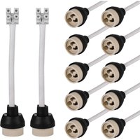 GU10 Keramikfassungen: 15 cm/10 mm Qualitäts-Silikonkabel, GU10-Fassung, GU10-Anschluss für GU10-Glühbirne 0 – 250 v, 3 a, GU10 Keramikfassungen – 12 GU10 Keramikfassungen: 15 cm/10 mm Qualitäts-Silikonkabel, GU10-Fassung, GU10-Anschluss für GU10-Glühbirne 0 – 250 v, 3 a, GU10 Keramikfassungen – 12 von JUSCH