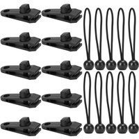 20 Stück Zelt-Clips, Planen-Clips, multifunktionale Markisenklemme, inklusive 10 elastischen Gummispannern, für Outdoor-Camping, Zelte, Markisen, 20 Stück Zelt-Clips, Planen-Clips, multifunktionale Markisenklemme, inklusive 10 elastischen Gummispannern, für Outdoor-Camping, Zelte, Markisen, von JUSCH