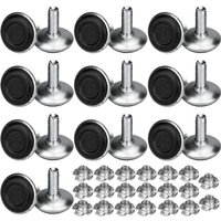 Jusch - 20er-Pack verstellbare Möbelbeine, Aevc Nivellierbein-T-Mutter M8 x 20 x 30 mm Gewinde, Schrauben-Nivellierstütze für Möbelfüße, Stuhl, Tisch von JUSCH